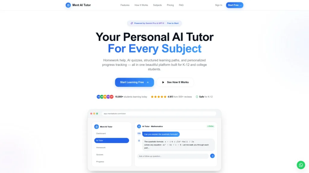AI Tutor and Learning Platform