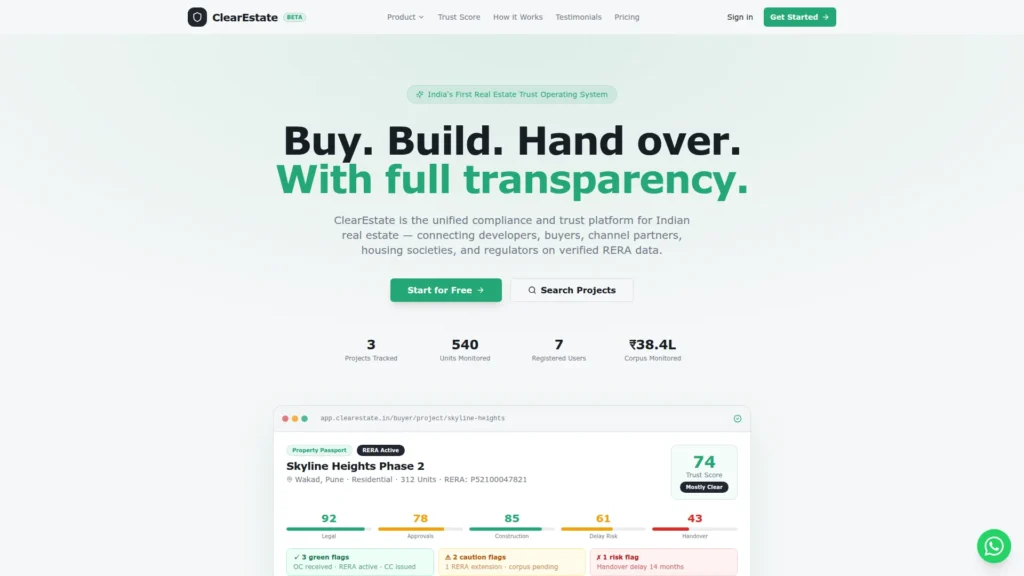 ClearEstate Real Estate Trust Platform
