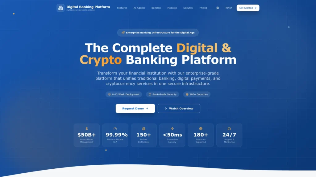 Digital and Crypto Banking Platform