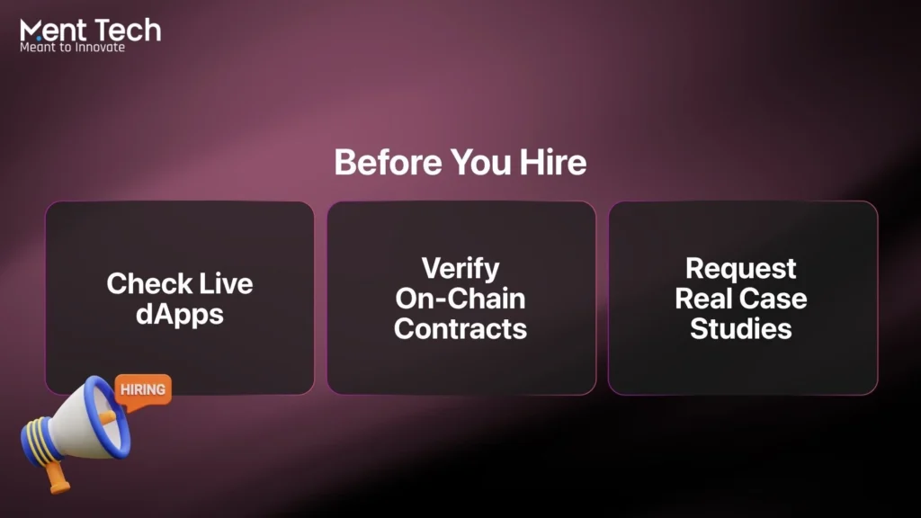 Before You Hire Check Live dApps
