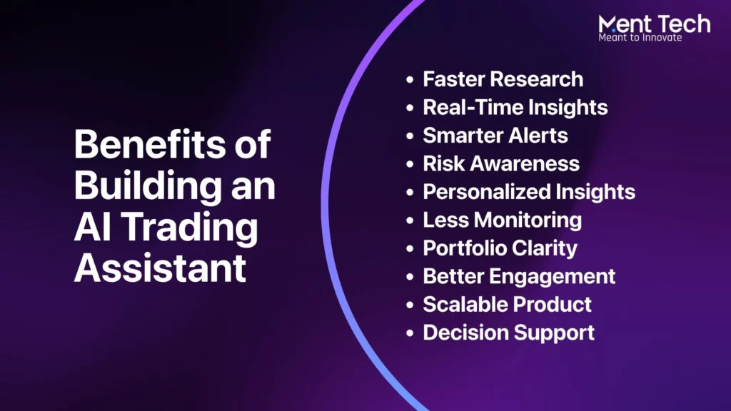 Benefits of Building an AI Trading Assistant
