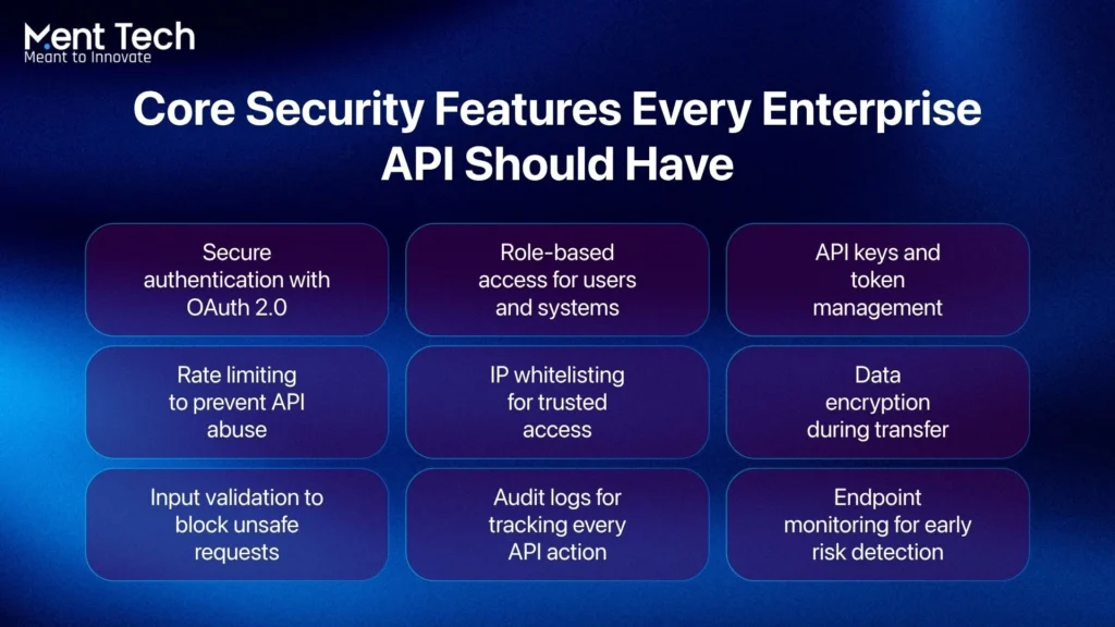 Core Security Features Every Enterprise API Should Have