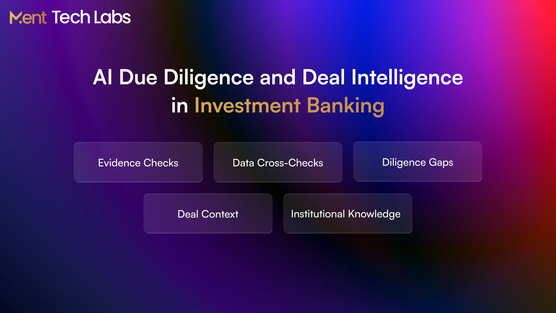 AI Due Diligence and Deal Intelligence in Investment Banking